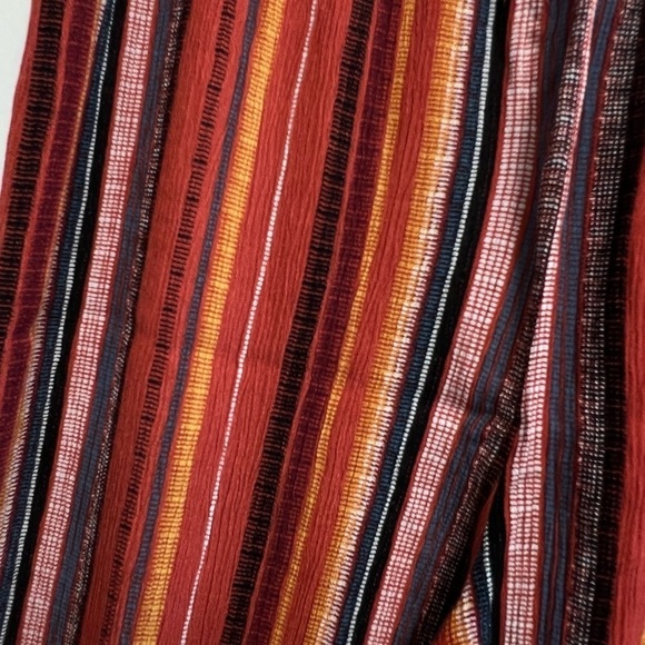 AGB Vertical Striped Flowy Bohemian Pants. Elastic Waistband. - Picture 7 of 11